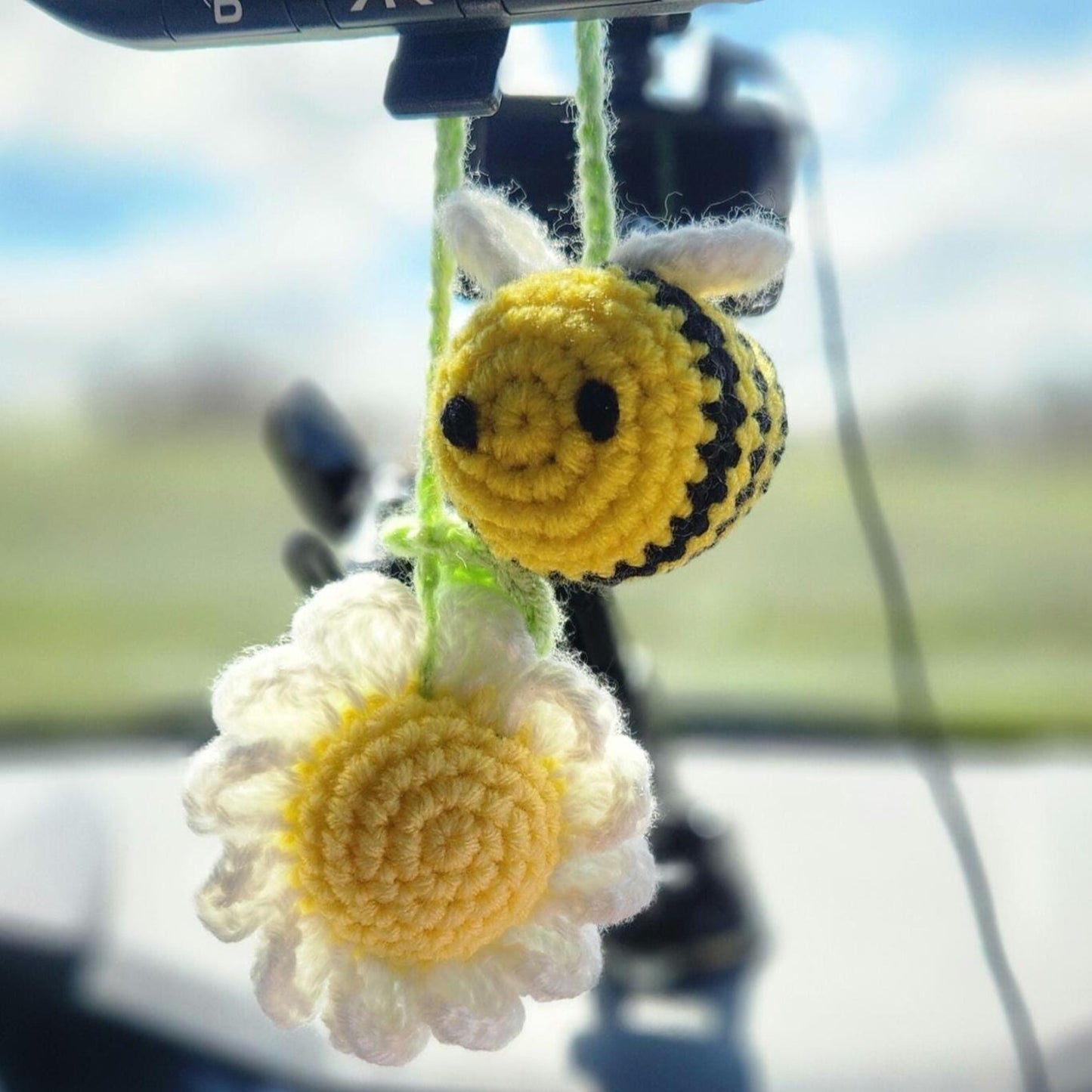 Bee and Flower Car Hanger