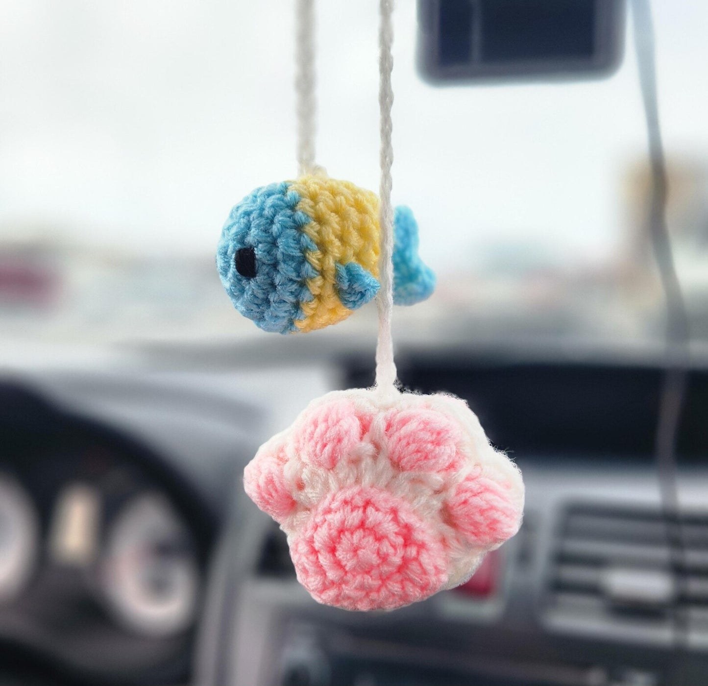 Cat Paw & Fish Car Hanger