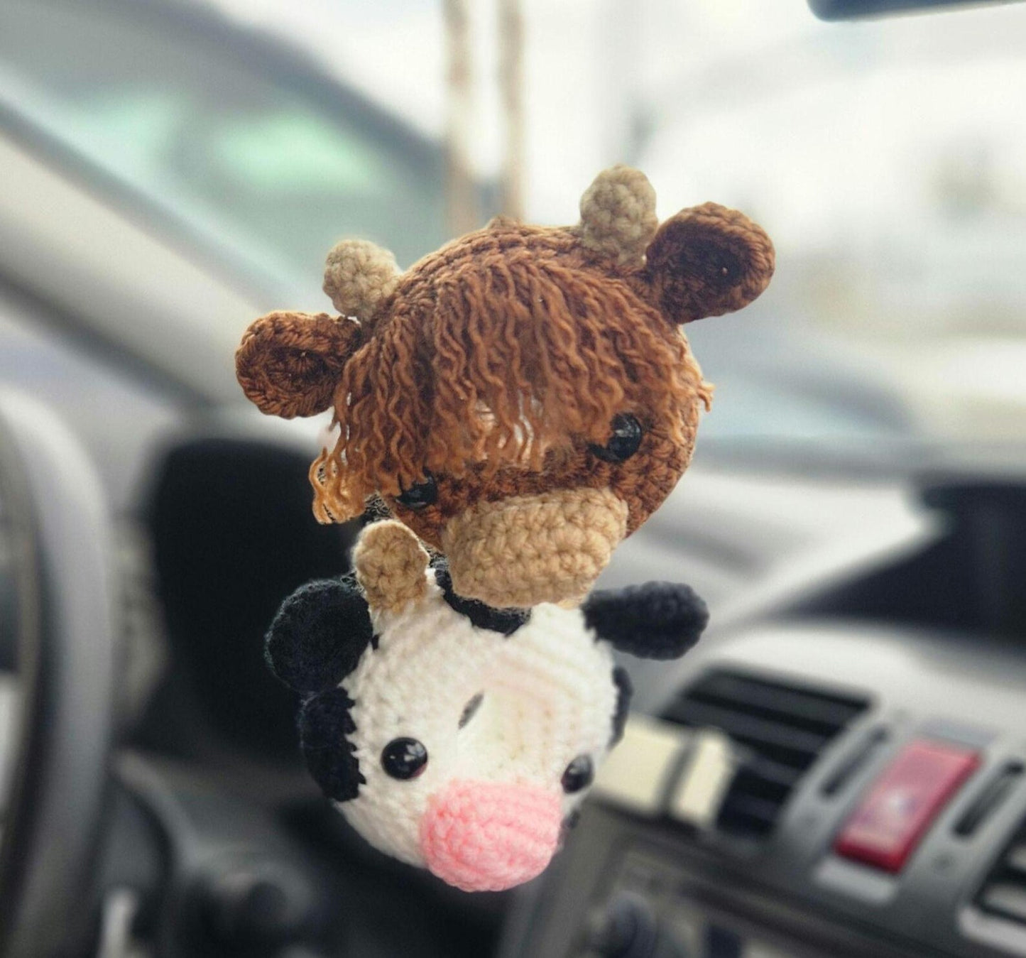 Cow & Highland Cow Car Hanger