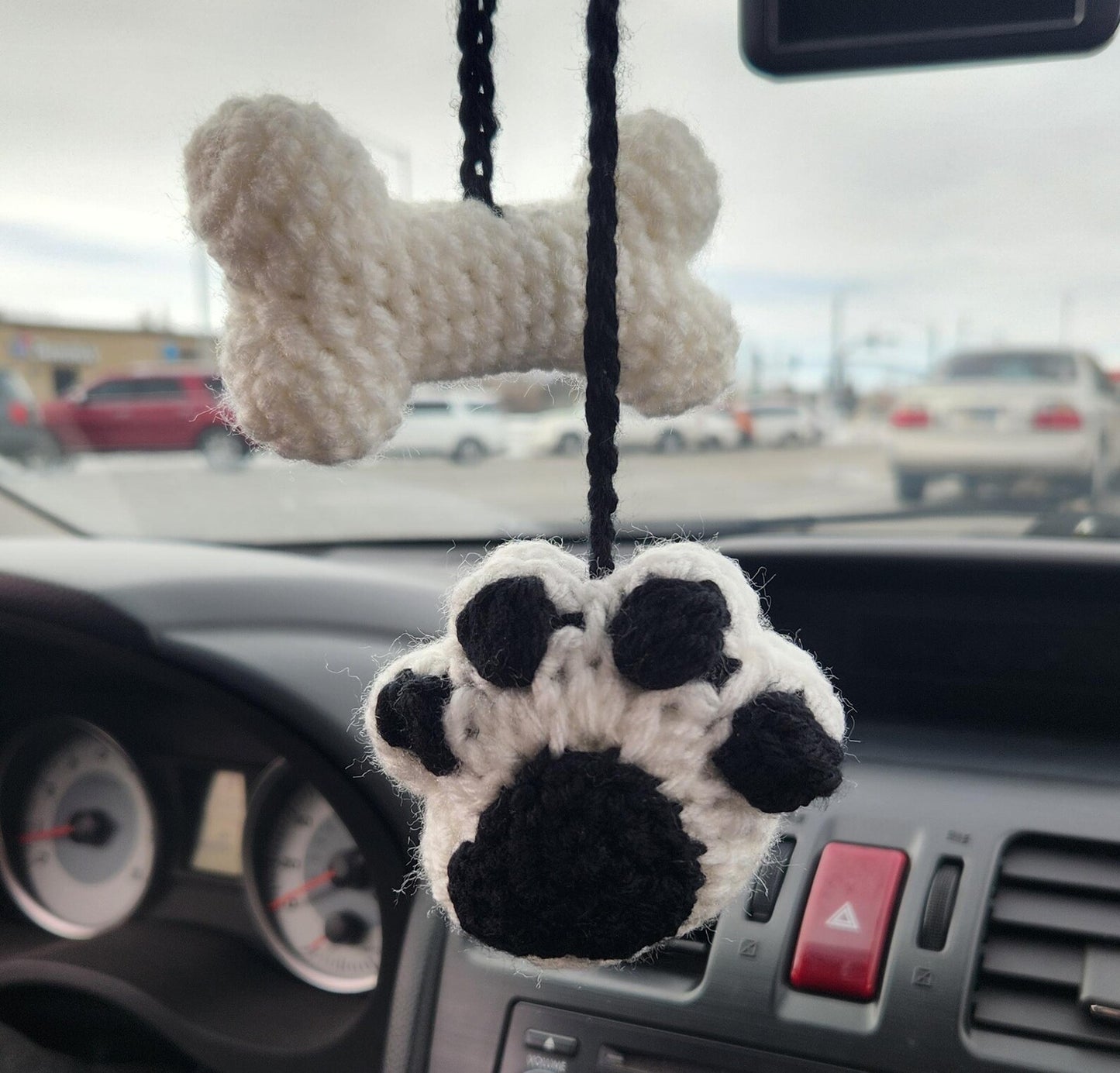 Dog Paw & Bone Car Hanger
