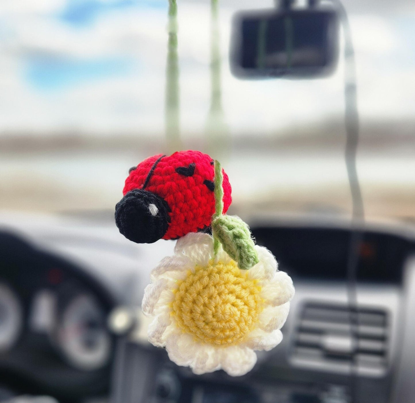 Ladybug & Flower Car Hanger