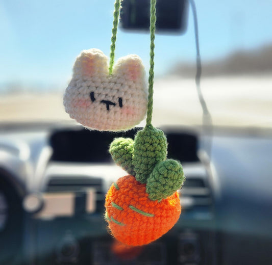 Bunny & Carrot Car Hanger